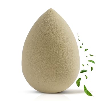 Green Tea Beauty Sponge - Esponja de maquillaje a base de plantas, ecológica, libre de crueldad, sin tintes y sin látex, esponja de maquillaje biodegradable y vegana, licuadora de maquillaje, perfecta para líquidos y polvo (1 unidad)