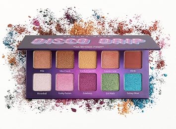 Violet Voss Paleta de sombras de ojos Disco, púrpura, diseño LED rosa neón