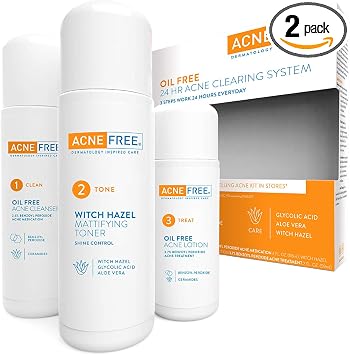 AcneFree Sistema de limpieza del acné las 24 horas, 1 kit (paquete de 2)