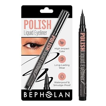 BEPHOLAN Delineador de ojos negro líquido impermeable, a prueba de manchas y resistente a la transferencia