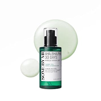 SOME BY MI AHA BHA PHA 30 Days Miracle Serum Light - 50ml, 1.69oz - Suero diario exfoliante de ácido salicílico para el cuidado de los poros y puntos negros - Centella y niacinamida para calmar la