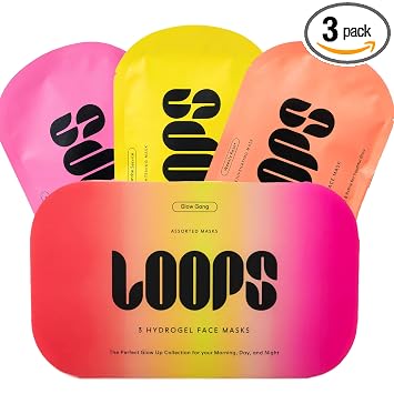 LOOPS Glow Gang - Juego de mascarillas coreanas, hidratante y refinación de