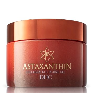DHC Astaxantina - Gel todo en uno de colágeno iluminador, hidratante facial diurno, ligero, tonificante, hidratante, absorbe rápidamente, sin colágeno, fragancia y colorantes, ideal para todo tipo de piel