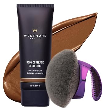 Westmore Beauty Perfector de cobertura corporal y cepillo Kabuki - 5 W de profundidad, 6.8 onzas