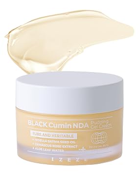 IZEZE BLACK - Crema de gel con pudín de comino, hidratante matificante