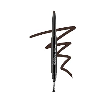 Bodyography Brow Assist - Marrón | Lápiz de cejas de punta triangular para mujer con carrete integrado | Define, rellena y da forma a las cejas | Fórmula a base de minerales con aceite de ricino y