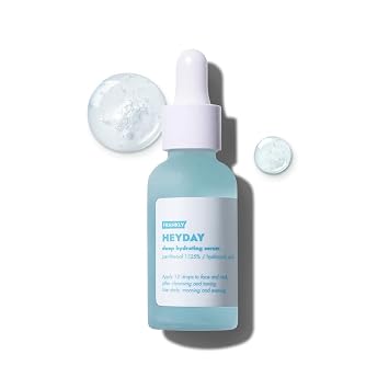 FRANKLY Heyday Serum - Suero para aumentar la humedad profunda y el resplandor con 1.125% de pantenol y ácido hialurónico, vegano, antienvejecimiento y reafirmante para piel seca y sensible, cuidado de la piel coreano, 1.01 onzas líquidas