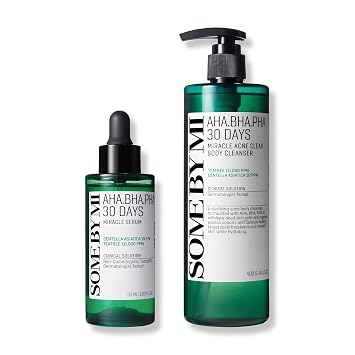 SOME BY MI AHA BHA PHA 30 Days Miracle Acne Clear Limpiador Corporal y AHA BHA PHA 30 Días Miracle Serum