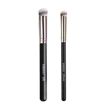 Juego de brochas para base ENERGY, brochas profesionales para corrector debajo de los ojos, perfectas para mezclar líquido, crema o cosméticos en polvo impecables, pulido, punteado, corrector, cerdas