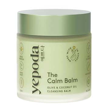 Yepoda The Calm Balm, removedor de maquillaje suave y bálsamo de limpieza profunda, elimina el maquillaje e impurezas impermeables, limpiador facial coreano vegano para todo tipo de piel, 2.82 oz (80 g)