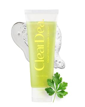 Minari Limpiador de ampollas para la cara – K-Beauty Perejil de agua coreana y extractos de ciruela Kakadu, limpiador facial diario hidratante y suave (paquete de 1)