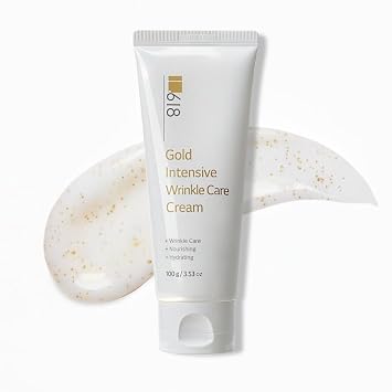 1.618 Crema intensiva para el cuidado de las arrugas, hidratante facial antienvejecimiento coreano con oro de 24 quilates, GABA, 17 aminoácidos y adenosina, hidratante y reafirmante, 3.52 onzas
