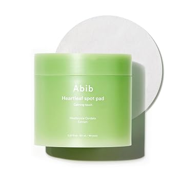 Abib Heartleaf Spot Pad Calming Touch 80pads 5.07 fl.oz. | Almohadillas de tóner calmantes para el acné coreano para la cara, limpieza, desechable, exfoliante, cuidado de la piel