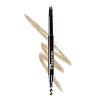 wet n wild Lápiz definidor retráctil de cejas definitivo, color gris pardo, cepillo de cejas de doble cara, punta fina, forma, define, rellena maquillaje de cejas
