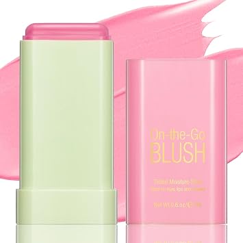 Barra de rubor para mejillas – Varita de rubor de maquillaje en crema, barra hidratante sólida para tinte de mejillas, natural, mezclable, impermeable, coreano, mate, de larga duración