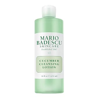 Mario Badescu Loción limpiadora de pepino para pieles mixtas y grasas, tónico facial que enfría y aclara | Formulado con extracto de pepino