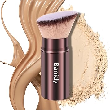 Makeup Brush Retractable Kabuki Face Brushes Portable Travel Blush Brush