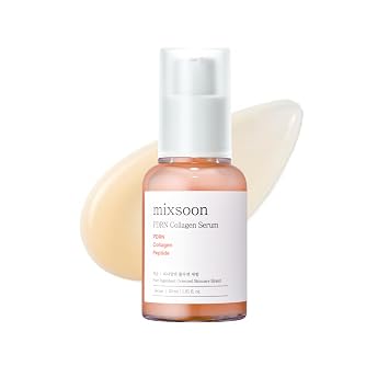 mixsoon PDRN Suero de Colágeno - Reafirmante, Hidratante y Revitalizante para la Cara, Hidratante Ligero con Péptidos 30ml / 1.01 fl.oz. Cuidado de la Piel de Vidrio Coreano