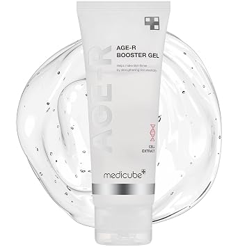 Medicube Age-R Booster Gel Serum para dispositivos de cuidado de la piel - Suero facial hidratante y nutritivo con extracto de células madre de plantas, ácido hialurónico, colágeno - Cuidado de la