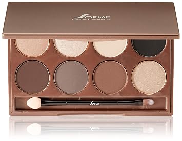 Sorme Cosmetics - Paleta de sombras de ojos acentuadas en tonos cálidos (0.64 onzas), 8 bandejas de sombras de ojos metálicas, brillantes y mate, con aplicador de brochas de maquillaje de doble