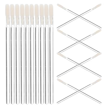 TEHAUX Disposable Crystal Lip Brushes 100Pcs Lipstick Applicators for Professional Makeup Artists Hygiene Lip Gloss Wands