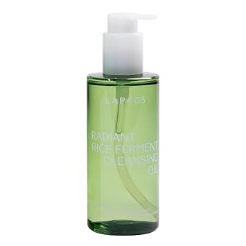 LAPCOS K Beauty Aceite limpiador de hidratación profunda de arroz fermentado – Hidratante e hidratante Aceite de salvado de arroz, limpiador facial removedor de maquillaje, cuidado de la piel vegano coreano para todo tipo de piel, 6.76 onzas líquidas