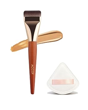 Cepillo plano fino de la base para el maquillaje líquido,Cepillo facial de