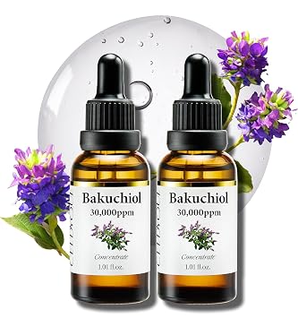 Serum concentrado coreano Bakuchiol mixto 30,000 ppm – Alternativa de retinol de alta potencia | Reducción de arrugas reafirmante y suavizante – Piel sensible antienvejecimiento vegana y libre de crueldad sin OMG 2 onzas