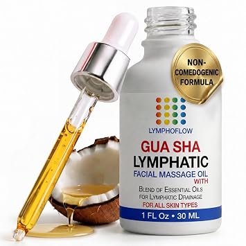 Bruizex Guasha Gua Sha - Aceite facial de drenaje linfático para cuello