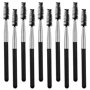 Paquete de 10 cepillos de pestañas para ojos, carretes de cejas, cepillo reutilizable para cejas, brochas de rímel, varitas, juego de carretes de pestañas para levantar cejas, extensiones de pestañas