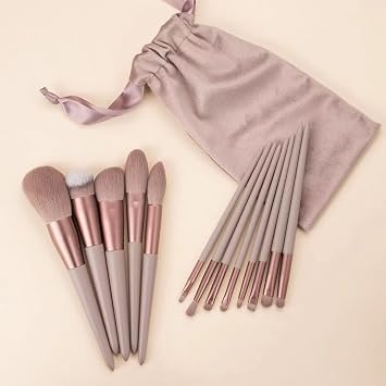 13 Pack Makeup Brush Set, Professional Makeup Kit with Foundation, Powder, Concealer, Eyeshadow and Blush Brushes for Flawless Face and Eye Application