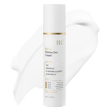 WJ Cosmetics EGFon Derma Clinic Cream - Hidratante hidratante y reafirmante con colágeno, péptidos y EGF, crema facial diaria para elasticidad y apoyo de barrera, cuidado de la piel coreano vegano