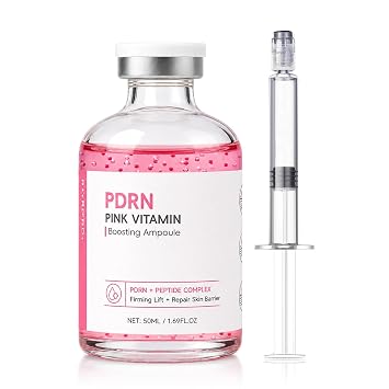 PDRN - Ampolla de péptido de seda rosa, suero Pdrn para cara, suero de péptido de colágeno profundo, suero coreano antienvejecimiento para tensar, reafirmar, suavizar, levantar e hidratar, 1.69 onzas