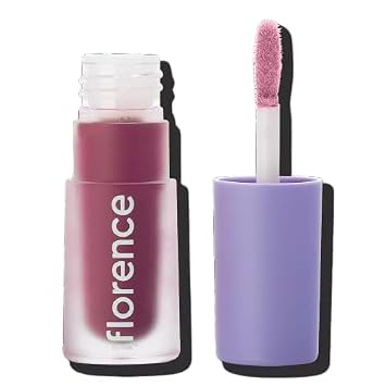 florence by mills Lápiz labial líquido de terciopelo Be A VIP, Hermoso, Periodt (rosa mauve profundo), 0.13 oz / 3.8g