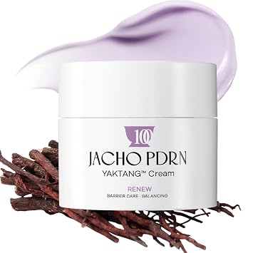 Jacho PDRN YAKTANG™ Crema, crema reparadora coreana de barrera PDRN, PDRN + pantenol + extracto de raíz de gromwell, hidratante de piel de vidrio, calmante + reafirmante, hipoalergénica, piel