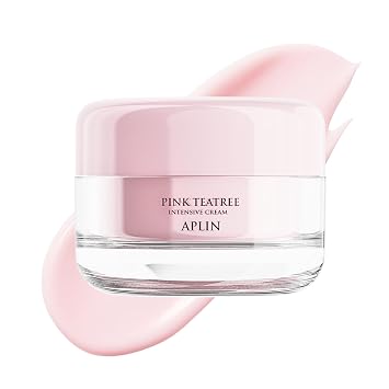 aplin Crema intensiva de árbol de té rosa, hidratante facial coreano hidratante con CICA y alantoína, 50 g (1.7 oz)