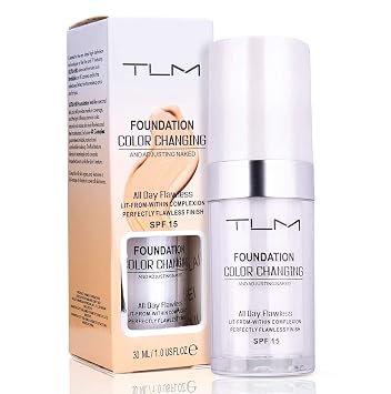 KOSIMI 30ml TLM Base Líquida de Maquillaje que Cambia de Color, Cambia a tu Tono de Piel Simplemente Mezclando, blanco
