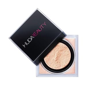 Huda Beauty Easy Bake - Sombra de polvo para hornear y fijar la cara, pastel de durazno, tamaño completo (0.71 onzas / 0.71 oz / 20g)