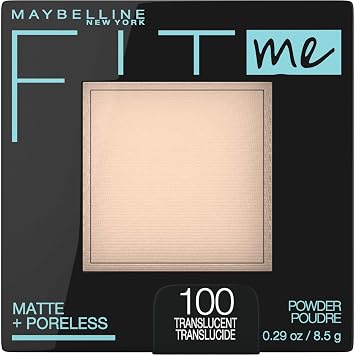Maybelline Fit Me Matte + Poreless Polvo Compacto para Rostro Maquillaje y Polvo Fijador, Translúcido, 1 Unidad
