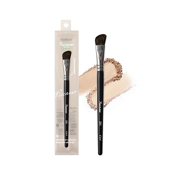 Piccasso 201 Brocha de sombreado de nariz – Brocha de maquillaje de pelo suave para dar forma a la nariz y maquillaje facial, brocha de ángulo pequeño para contornear y mezclar con precisión