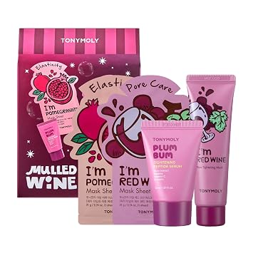TONYMOLY Set de regalo para el cuidado de la piel con vino caliente