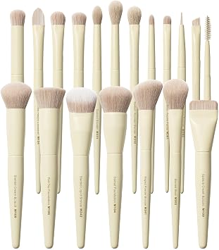 Buttery Blends Brush Set 18Pcs Face&Eye Makeup Brushes Set labeled