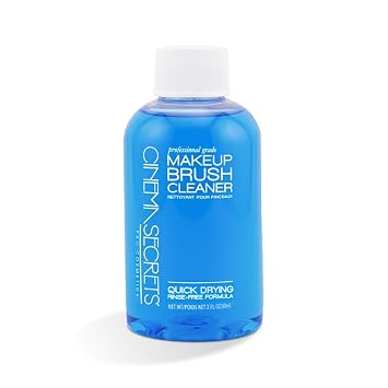 Cinema Secrets Solución limpiadora de brochas de maquillaje de vainilla azul original, limpiador profesional para brochas de maquillaje, fórmula de secado rápido, sin enjuague, elimina el maquillaje