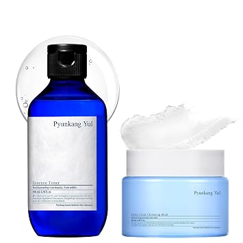 PYUNKANG YUL Bálsamo limpiador transparente, tónico de esencia facial, tóner hidratante para pieles secas con problemas, removedor de maquillaje, lavado facial todo en uno, refrescante, hidratante,