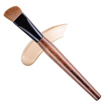 Cepillo de base pequeño, cepillo profesional en ángulo para polvo, base, crema, pulido y mezcla de brochas de maquillaje
