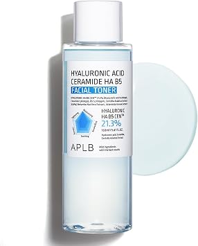 APLB Tónico facial de ceramida de ácido hialurónico HA B5 | HYALURONIC HA B5 CEN 21.3% 5.41 FL.OZ/Cuidado de la piel coreano, reabastecimiento de humedad, revitaliza para suavidad y mejora la textura de la piel