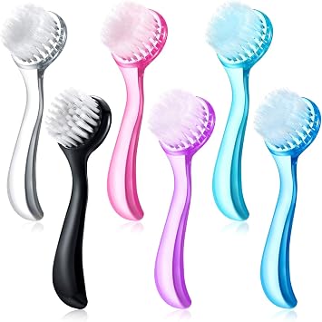 Patelai - Cepillo de limpieza facial de cerdas suaves, 6 unidades