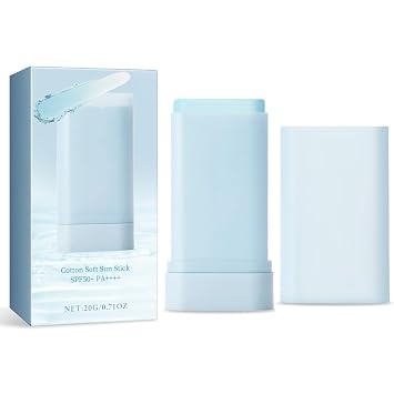 Palo solar suave de algodón SPF50+, protector solar coreano para el cuidado de la piel, protector solar ligero hidratante tintado, protector solar hidratante para cara y cuerpo, refrescante y no grasoso (1 unidad)