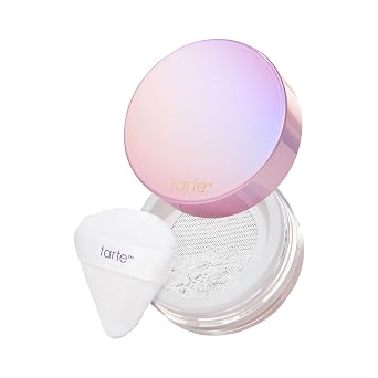 tarte Polvo fijador sin arrugas – Polvo facial presionado y suelto, fórmula ligera que absorbe el aceite para un acabado duradero, vegano y libre de crueldad