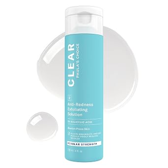 Paula's Choice CLEAR Solución exfoliante extra fuerte, exfoliante líquido de ácido salicílico al 2% para cara, exfoliante facial para acné leve a severo, brotes, puntos negros, poros obstruidos, sin